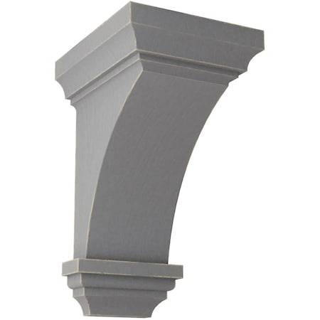 Ekena Millwork 6"W x 6 3/4"D x 12"H Large Jefferson Wood Vintage Decor Corbel, Pebble Grey CORWD06X06X12JEPG